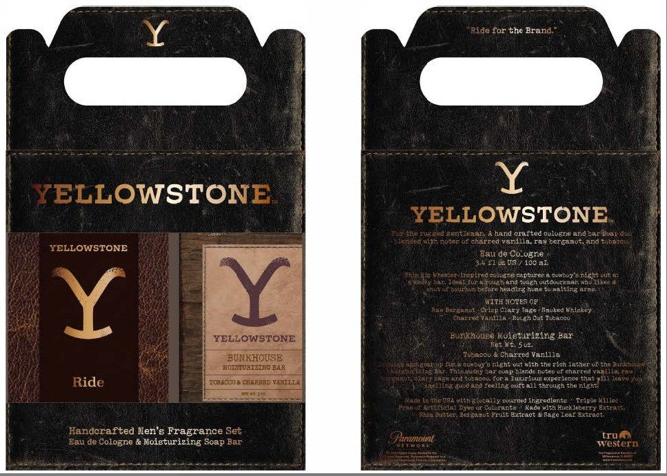 Tru Western - Yellowstone Ride Gift Set for him Yellowstone Cologne/Bunkhouse Soap