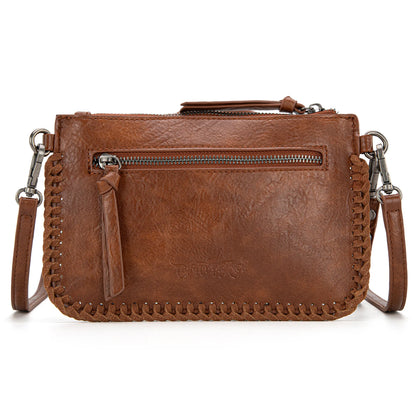 Trinity Ranch Leather Floral Tooled Collection Clutch/Crossbody