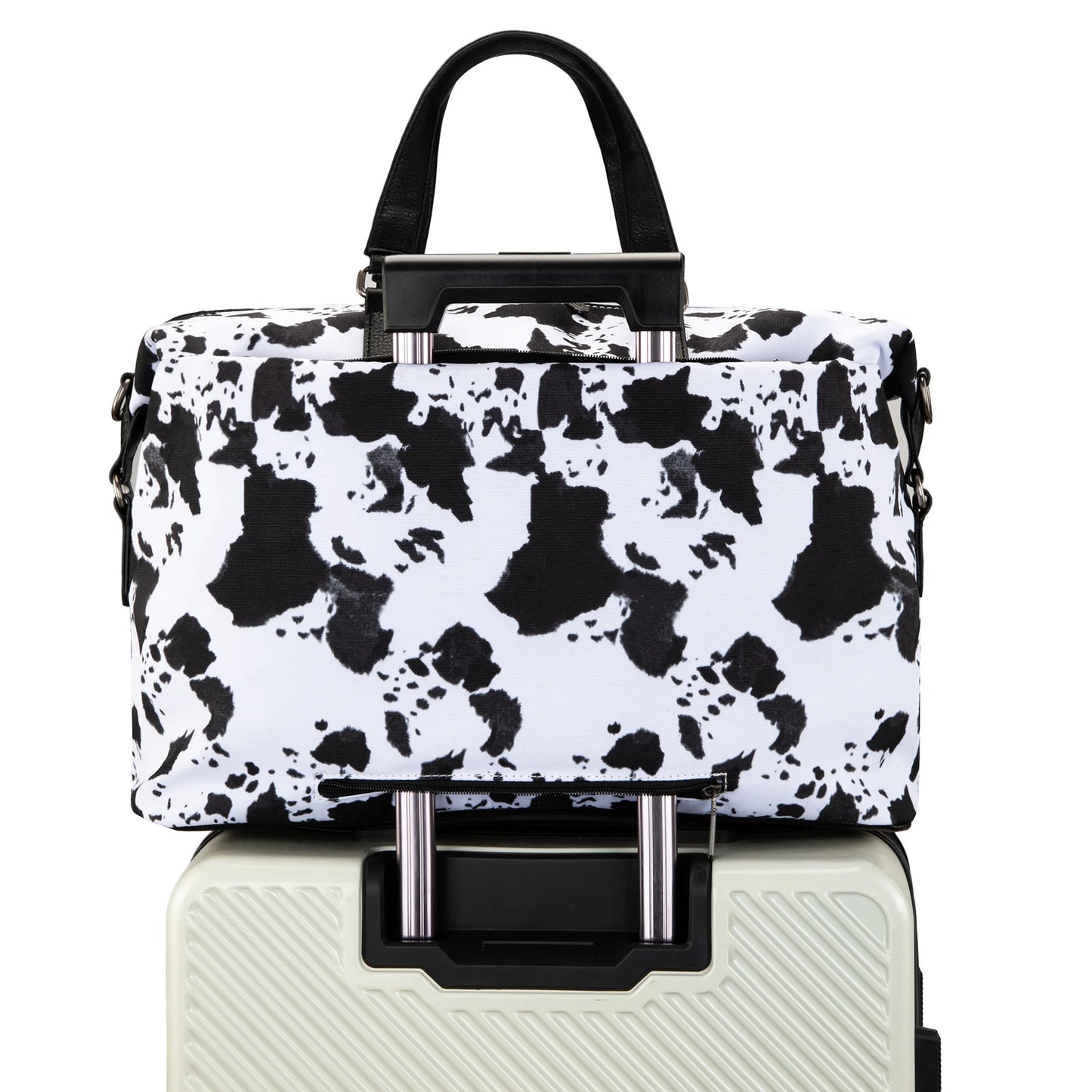 Wrangler Cow Print Collection Weekender Bag -Black