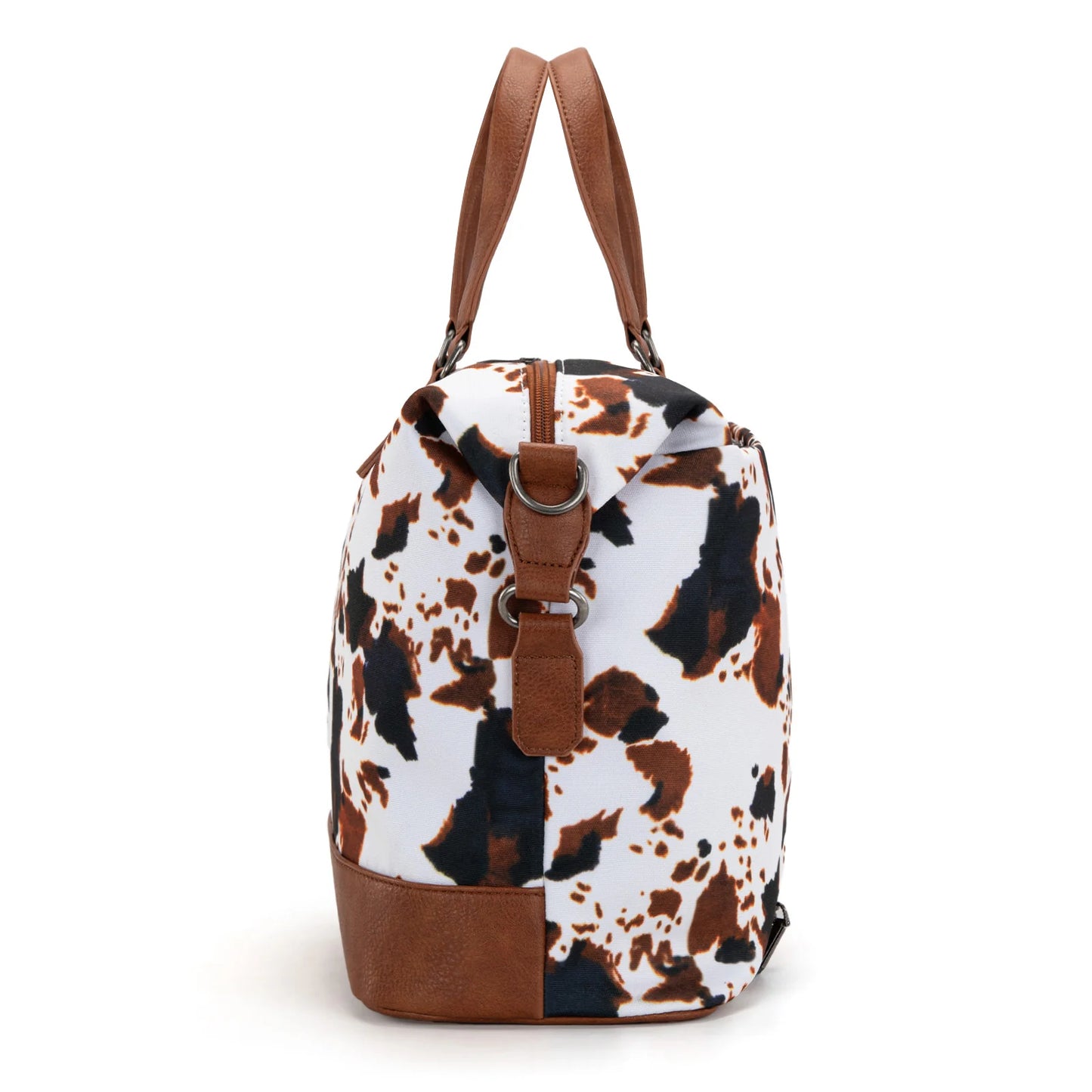 Wrangler Cow Print Collection Weekender Bag -Brown