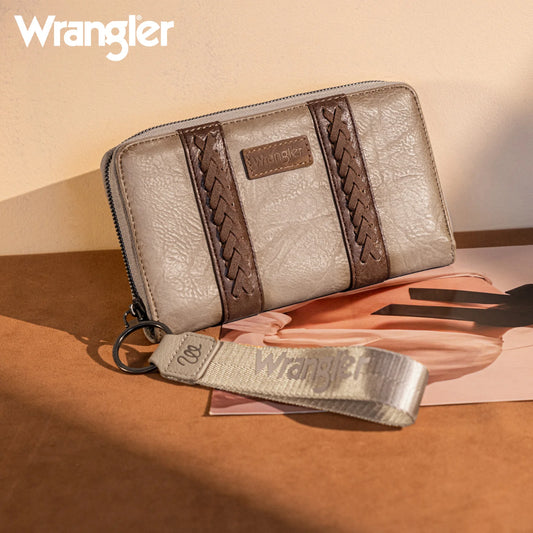 Wrangler Whipstitch Wallet/Wristlet - Khaki