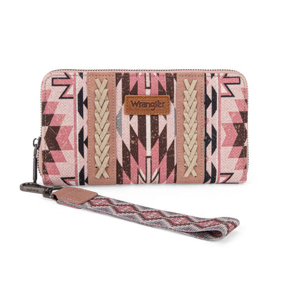 Wrangler Southwestern Art Print Wallet - PINK