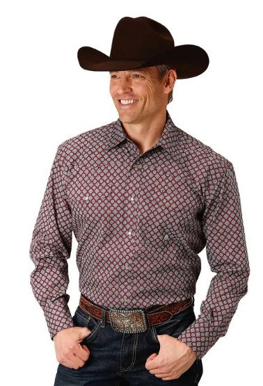 ROPER Men's - Amarillo Collection Shirt - Wine