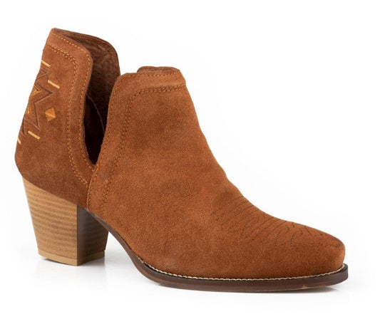 Roper Women's Rowdy Aztec - Brown Suede