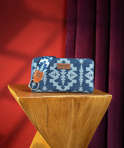 Wrangler All-Over Aztec Print Wristlet