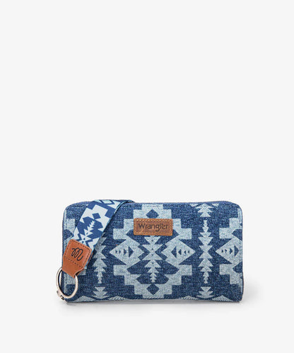 Wrangler All-Over Aztec Print Wristlet