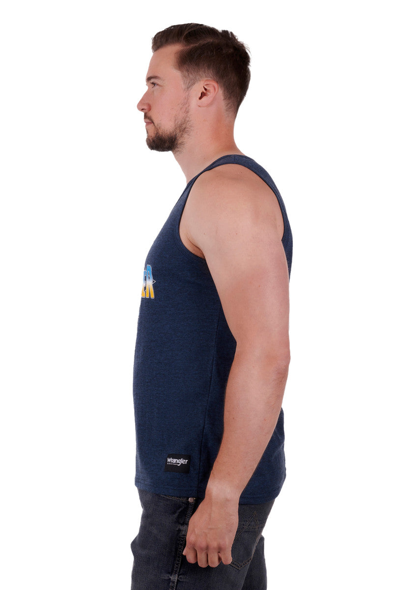 Wrangler Men's Domenic Singlet - Navy Marle