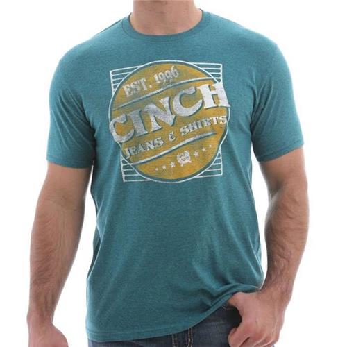 Cinch Mens Teal Vintage Tee