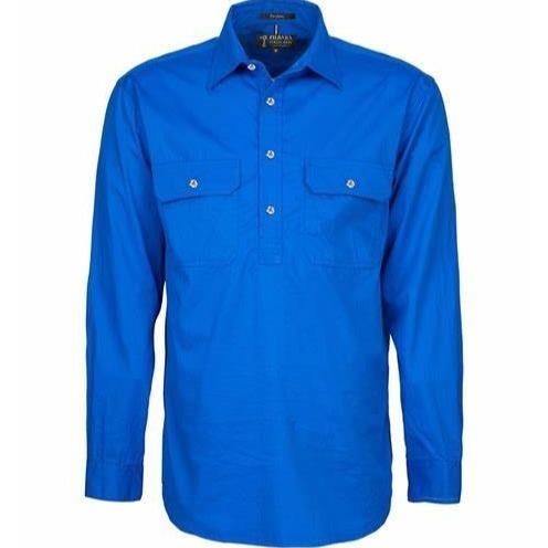 Kid Pilbara C/F L/S Shirt Cobalt Blue