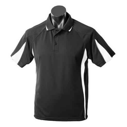 A/Pacific Mens Eureka Polo Black/White