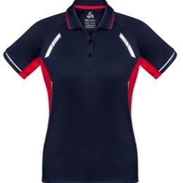 Ladies Renegade Navy/Red/Silver Polo