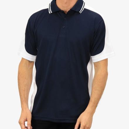 Be Seen Ladies Polo Navy/Wh/Wh