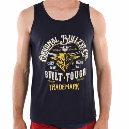 Bullzye Men Built Tough Singlet Navy