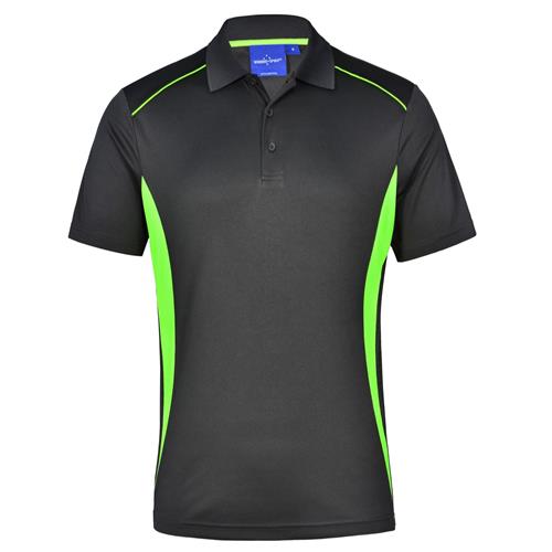 PURSUIT Men's Charcoal/Lime Polo