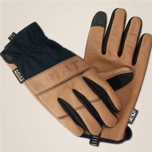 Ariat Ladies FlexPro Leather Work Glove Brown/Black