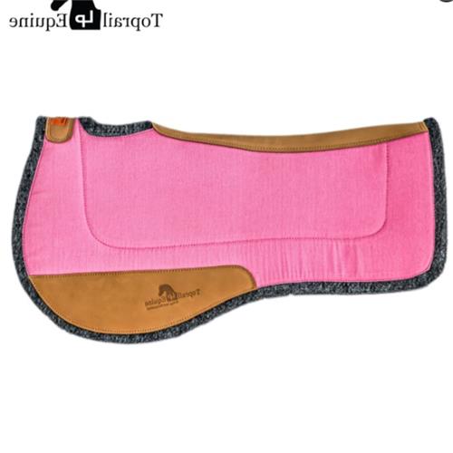 Contoured Wool/Felt with Leather wear pads - Pink