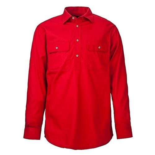 Kids Pilbara Closed Front Shirt Red