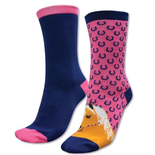 Adults H/stead Sock 2 Pack Navy/HPink