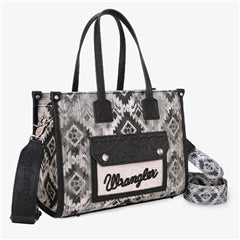 Wrangler Aztec Canvas Tote - Black