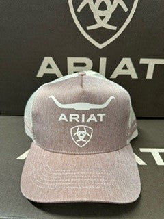 Ariat Wild Bull Trucker Cap - Brown Heather