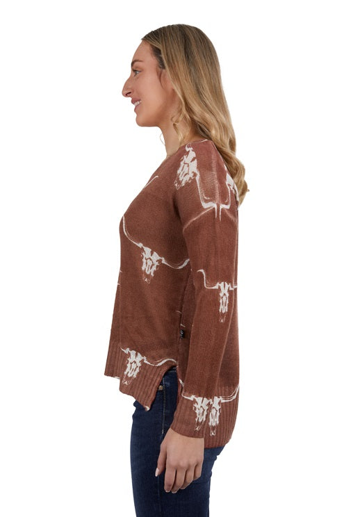 Pure Western Womens Veola Knitted Pullover