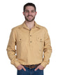 Just Country CAMERON 1/2 Button Work Shirt Sand