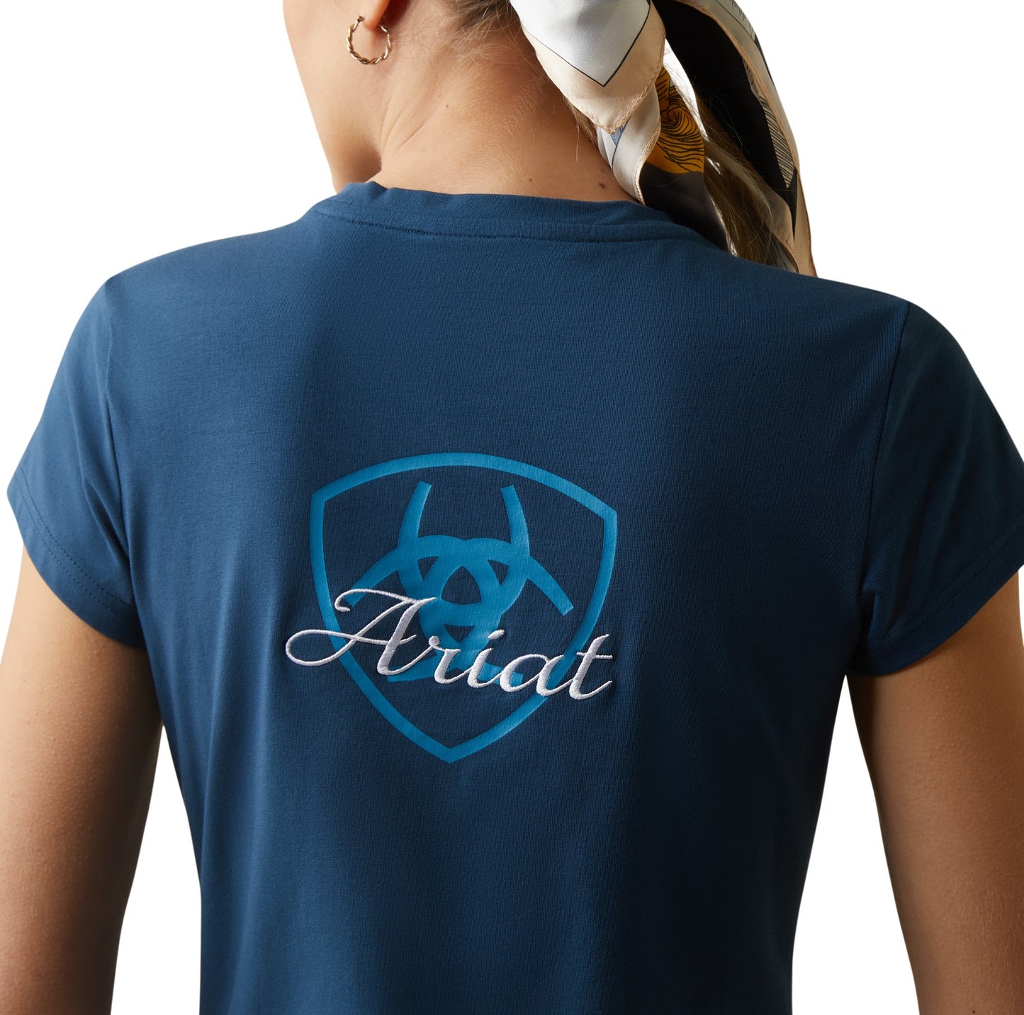 Ariat Womens Logo Script S/S Tee - Deep Petroleum