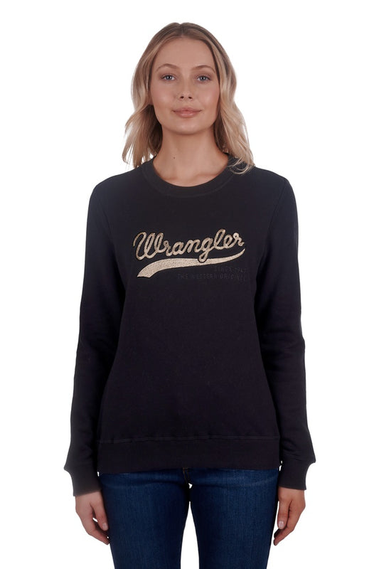 Wrangler Ladies Stella Crew Jumper – Black