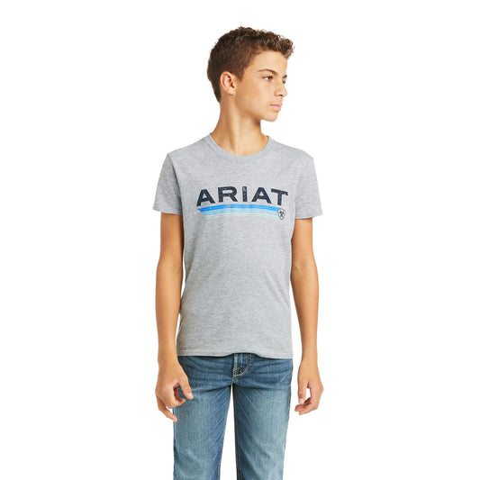 ARIAT BOYS Underline S/S T-SHIRT - Athletic Heather