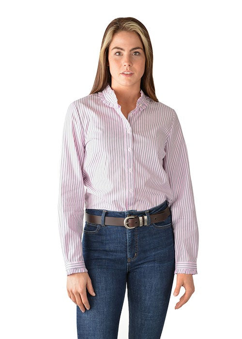 Thomas Cook Womens Collette Frill Stripe L/S Shirt