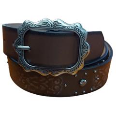 Roper Ladies Belt 11/2" Leather Embossed