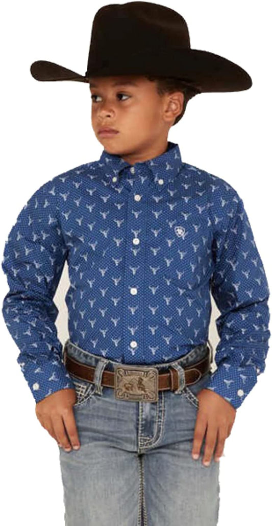 Ariat Boys Jai L/S Classic Fit Royal Sapphire