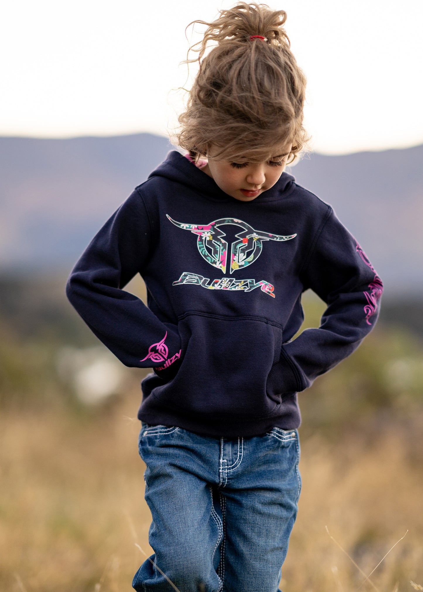 Bullzye Girls Wildflower Pullover Hoodie 50% Off Winter Sale