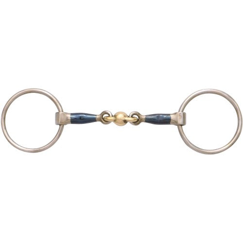 Blue Alloy Loose Ring Training Snaffle Bit