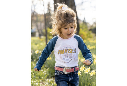 Pure Western Girls Jackie L/S Raglan Tee