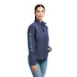 Ariat Womens New Team Softshell Jacket Blue Nights/Desert Dusk Serape