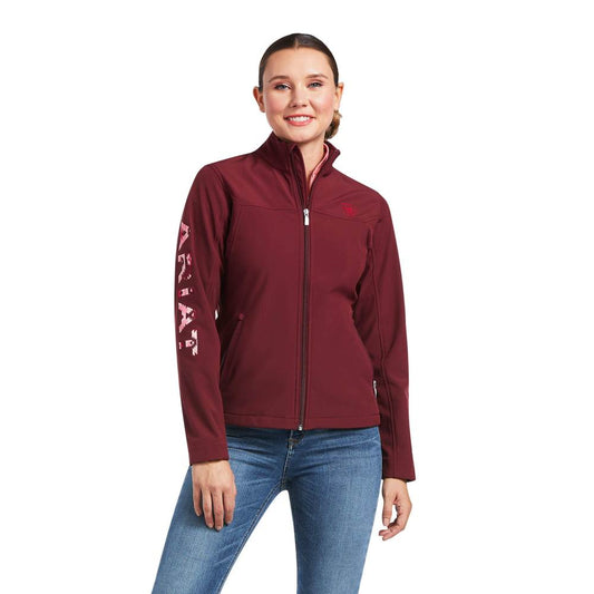 Ariat Womens New Team Softshell Jacket Zinfandel/Carmen Geo