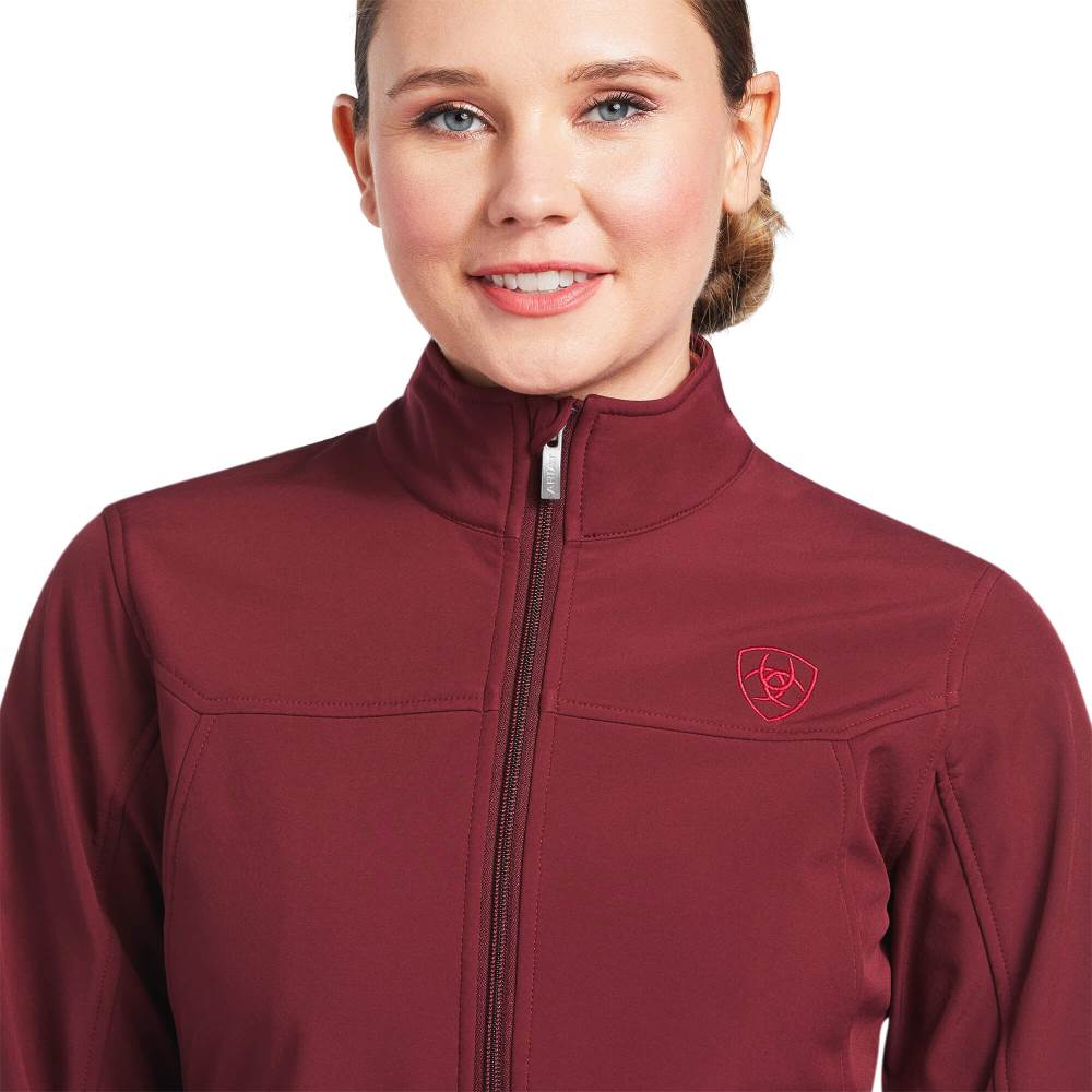 Ariat Womens New Team Softshell Jacket Zinfandel/Carmen Geo