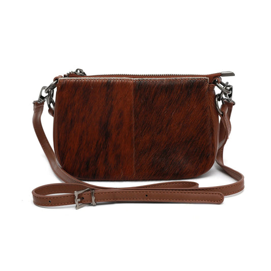 Montana West 100% Genuine Leather Cow Hair Clutch/Crossbody