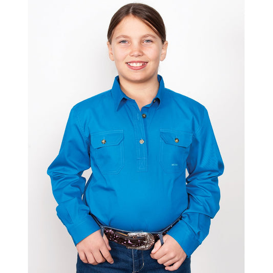 Just Country Kenzie Workshirt Girls Blue Jewel