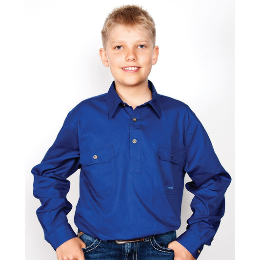 Just Country Boy Lachlan Workshirt COBALT