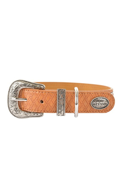 Pure Western Tan/Black Remy Dog Collar